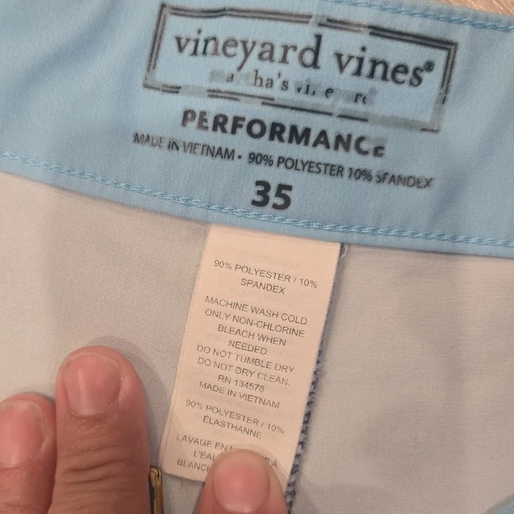 Men’s Vineyard Vines Performance Board Shorts Blue Size 35 Blue